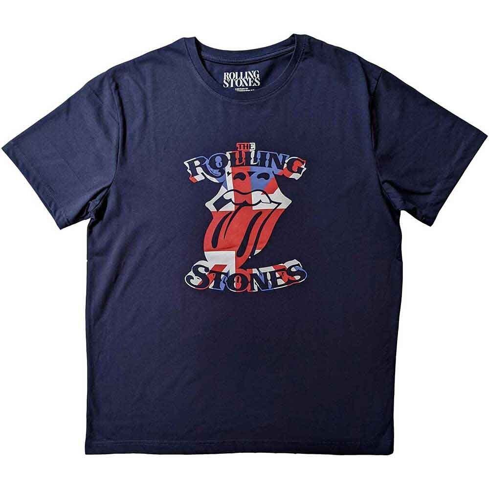 Maglietta Rolling Stones - Lingua con bandiera britannica