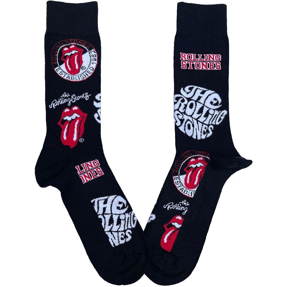 The Rolling Stones Black Socks - Logo
