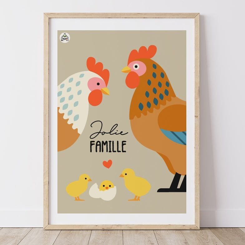 Poster LOVELY FAMILY - Le galline