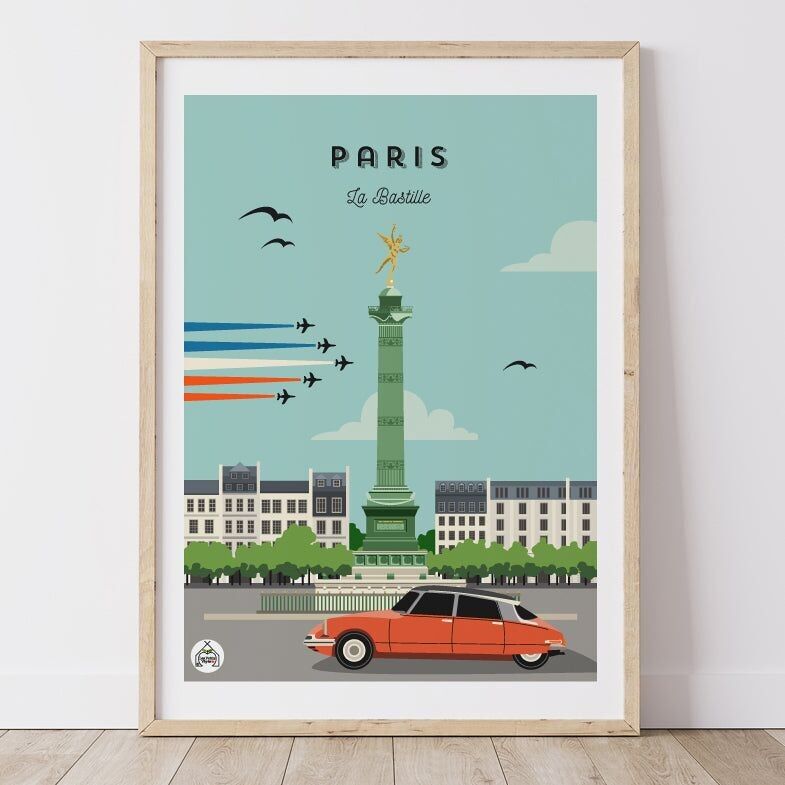 Póster PARÍS - La Bastilla