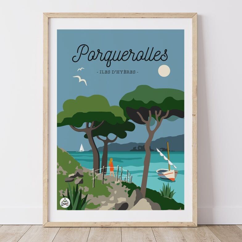 Affiche PORQUEROLLES - Iles d'Hyères
