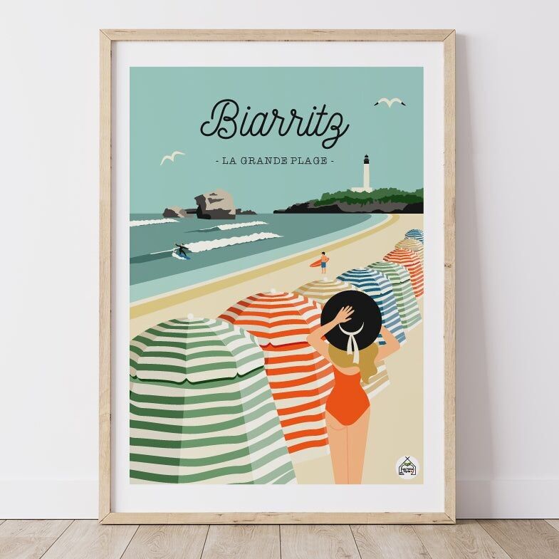 Poster BIARRITZ - Der Grande Plage