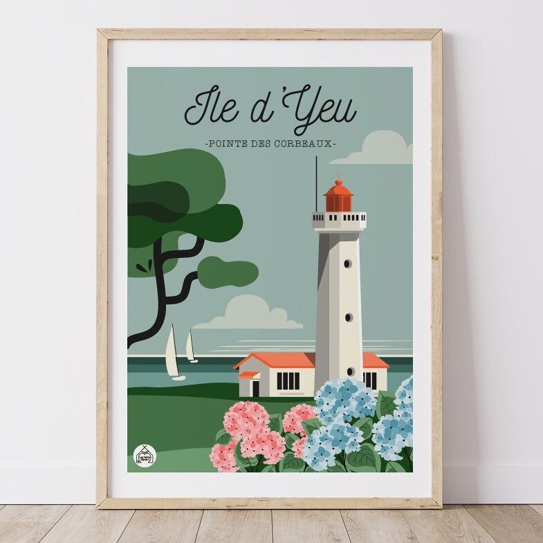 Póster ILE D'YEU - Pointe des Corbeaux