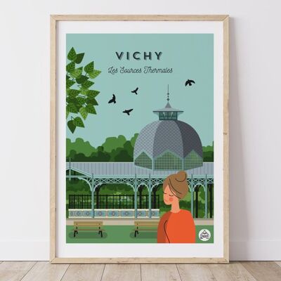 Affiche VICHY - Les Sources Thermales