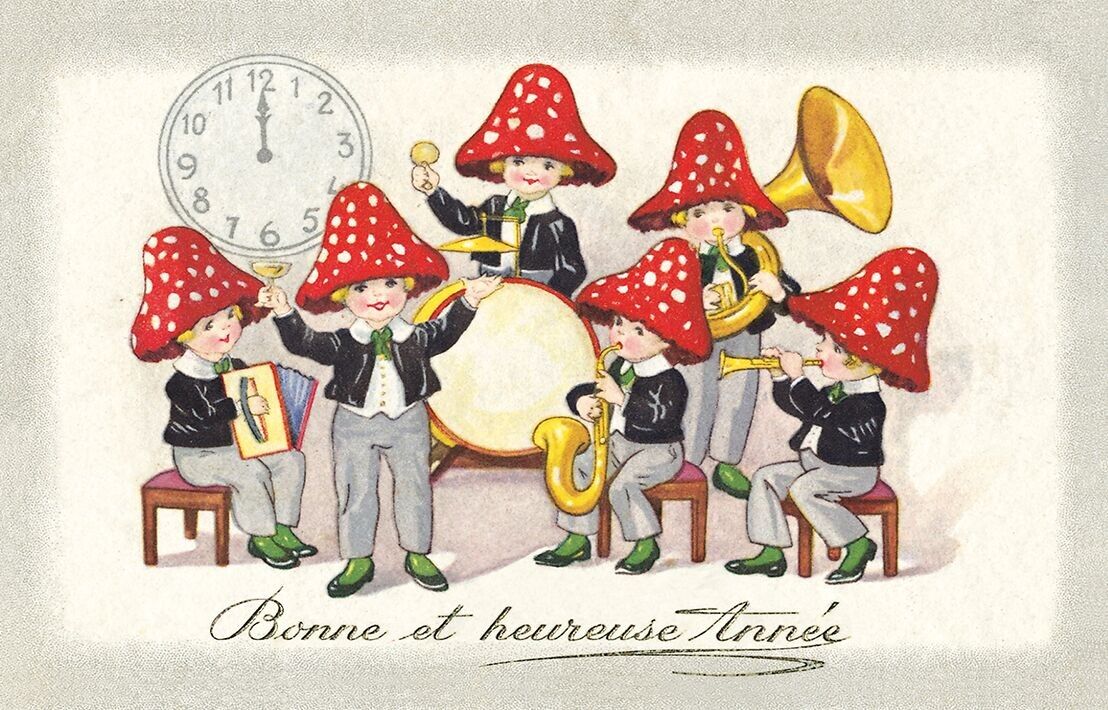 Pilzmusiker-Postkarte