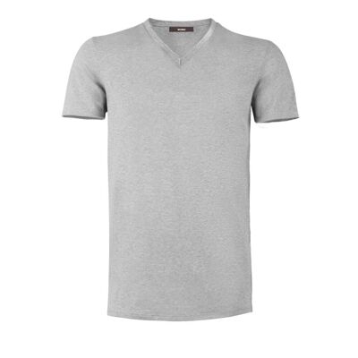 Casual short-sleeved grey t-shirt
