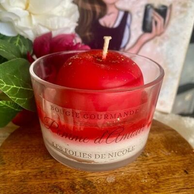 Vela de manzana de caramelo gourmet