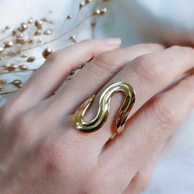 Anello in acciaio inossidabile - Ondulato