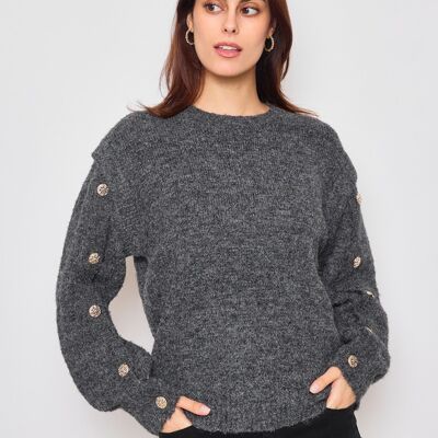 Maglia con bottoni sulle maniche
