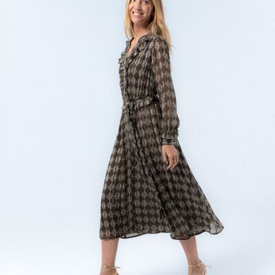 Robe midi marron Catalina