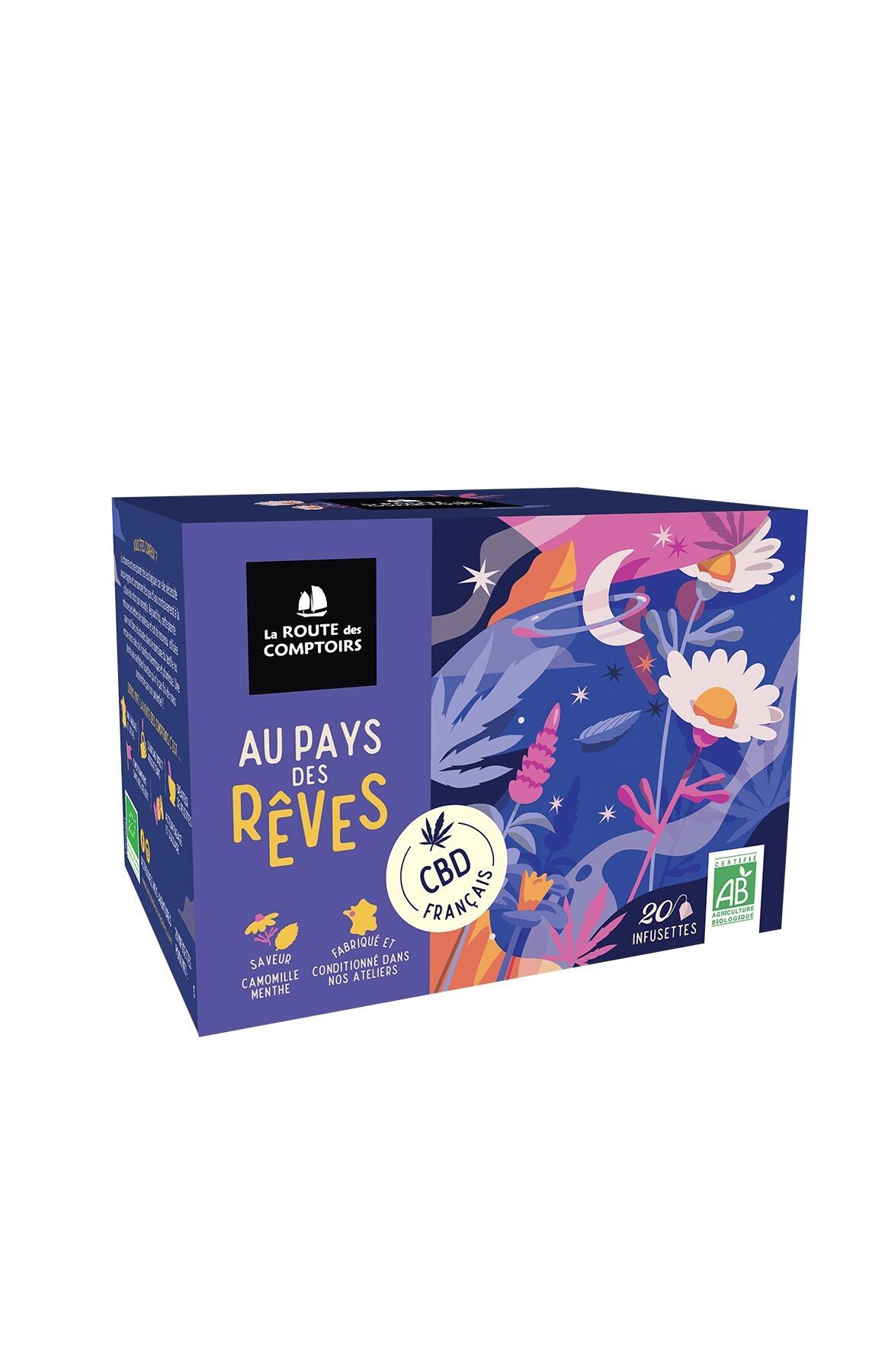 Cofanetto AU PAYS DES REVES - Camomilla, Canapa, Menta Piperita - 20 bustine