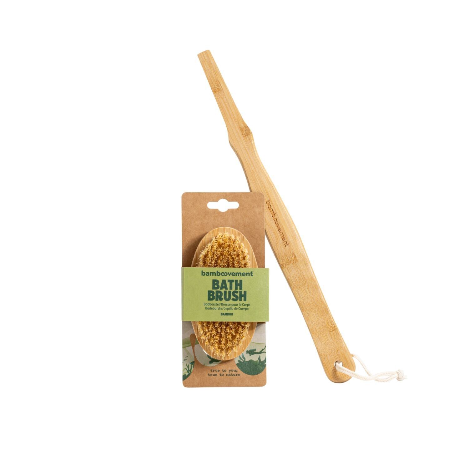 Bamboo Bath Brush | Detachable Handle | Plastic-Free