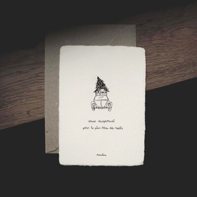 CHRISTMAS - Exceptional convoy - 10x15 cm handmade paper cards