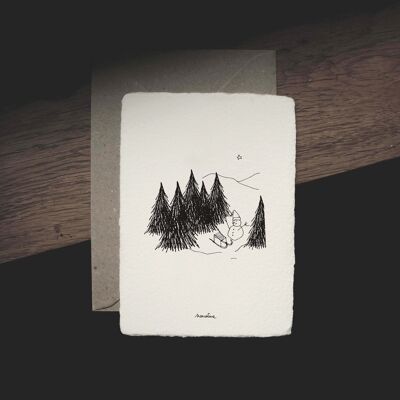 CHRISTMAS - Winter sweetness - 10x15 cm handmade paper cards
