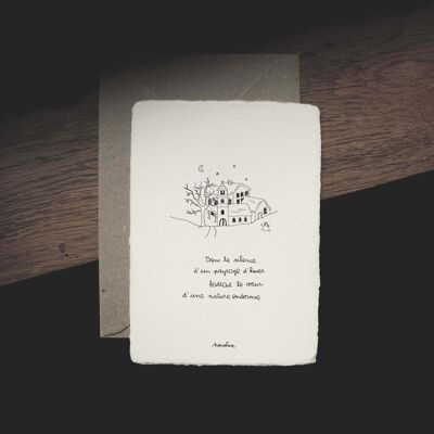 CHRISTMAS - Sleeping nature - 10x15 cm handmade paper cards