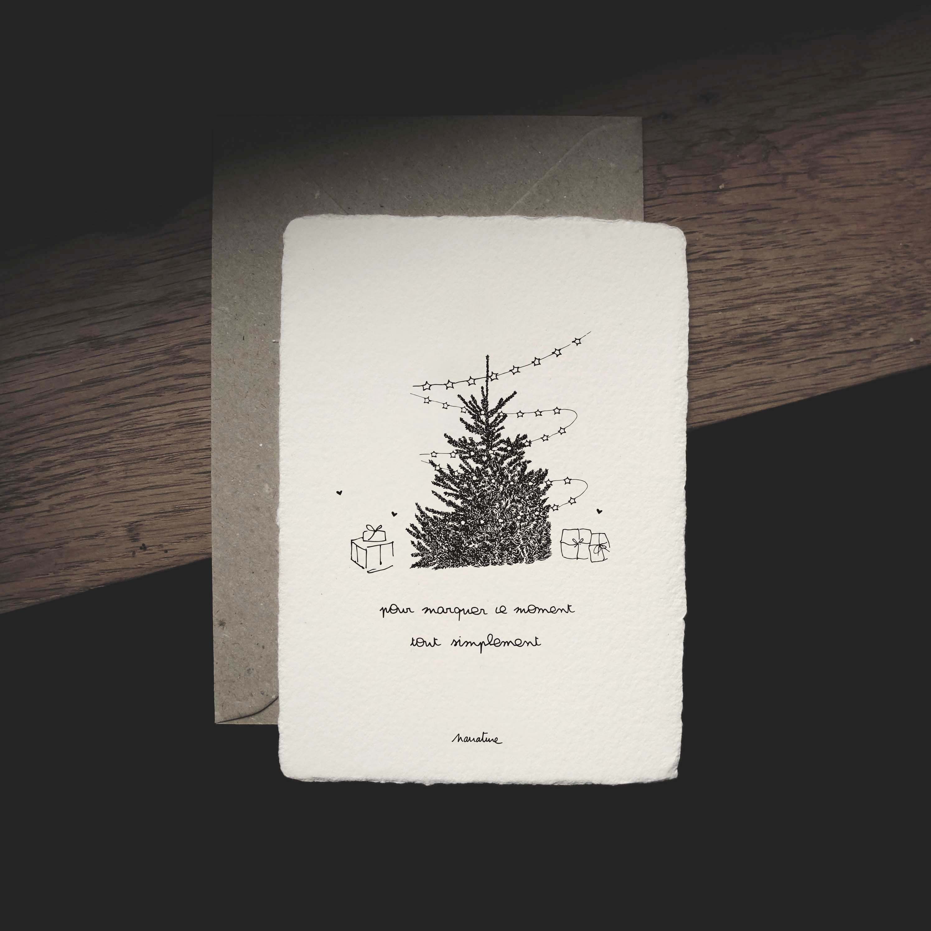 NATALE - Molto semplicemente - Cartoncini di carta fatti a mano 10x15 cm