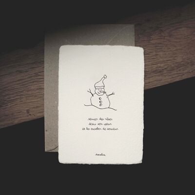 CHRISTMAS - Sowing dreams - 10x15 cm handmade paper cards