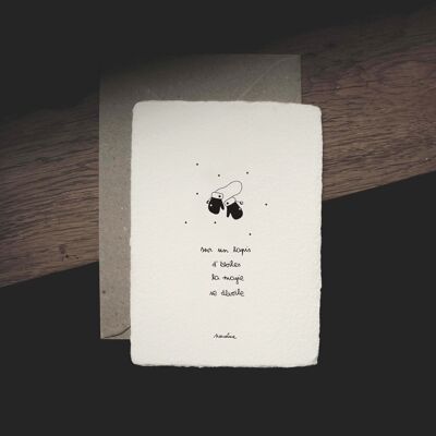 NAVIDAD - Alfombra de estrellas - Tarjetas de papel hechas a mano 10x15 cm
