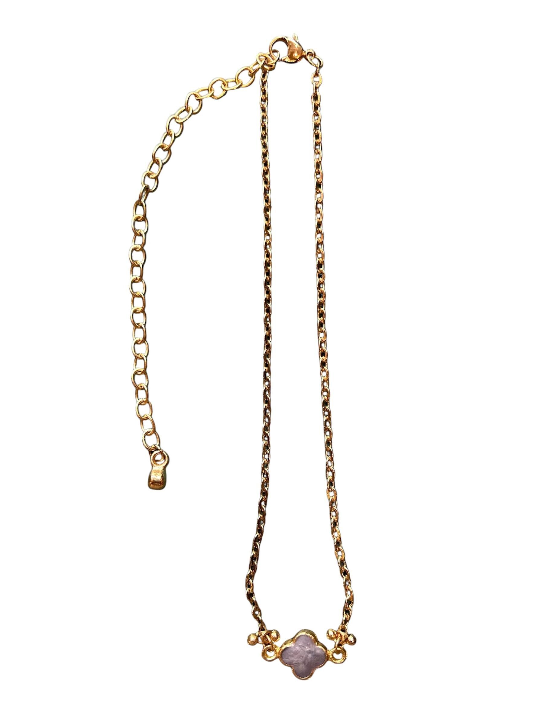 COLLANA CON CATENA A TRIFOGLIO