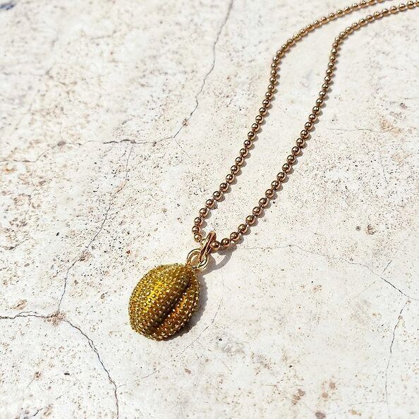 Collana Jacquou, pendente in acciaio inossidabile e durian