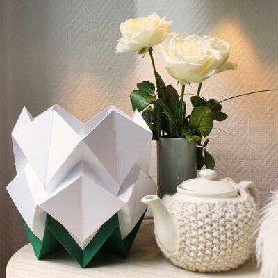 Bicolour Origami Tischlampe - S - Forest