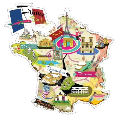 Kreative Puzzle-Frankreich-Entdeckung
