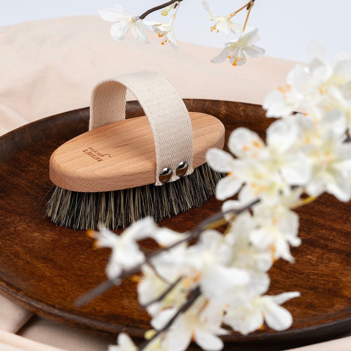 100% Natural Dry Brush / Bath Brush – Beechwood