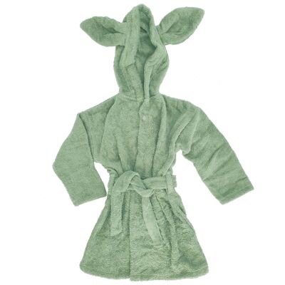 Organic Bath Robe Rabbit Cameo Green 98/104