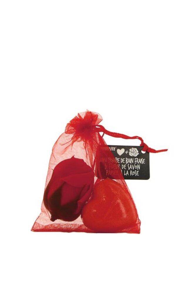 BOMBA DE BAÑO 20 GR + PAPEL JABÓN ROSA 3.3 gramos