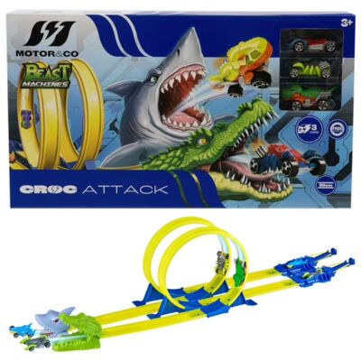 Circuito in loop di Croc Attack con 3 auto - Beast Machines