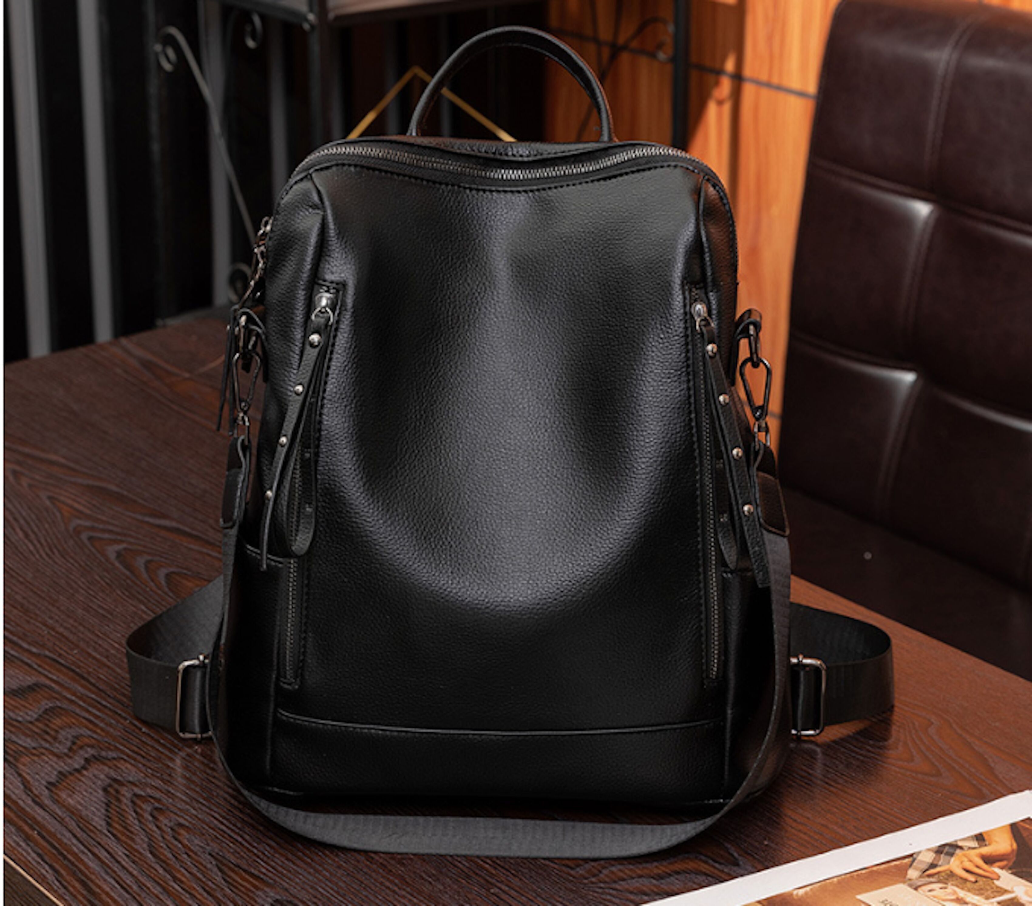 Mochila AnBeck 'Easy Carry' con correa para el hombro (negro)