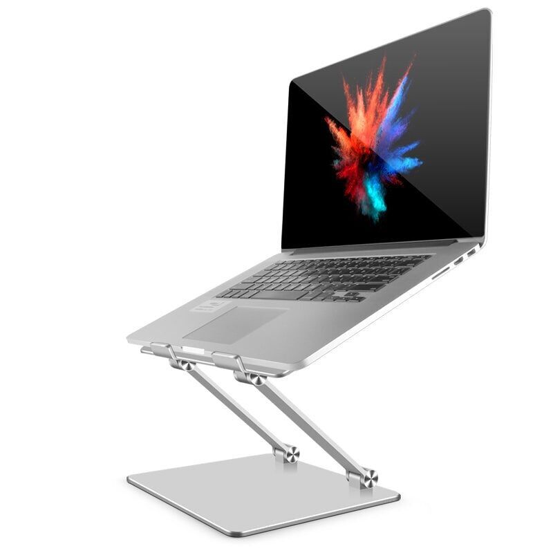 Supporto per laptop pieghevole in alluminio argento