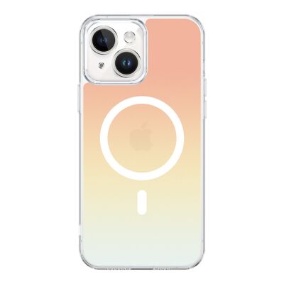 Coque arrière Rainbow MagSafe iPhone 15