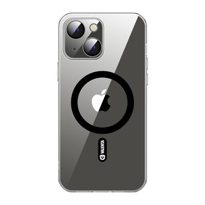 Carcasa trasera de cristal MagSafe transparente para iPhone 14 Plus