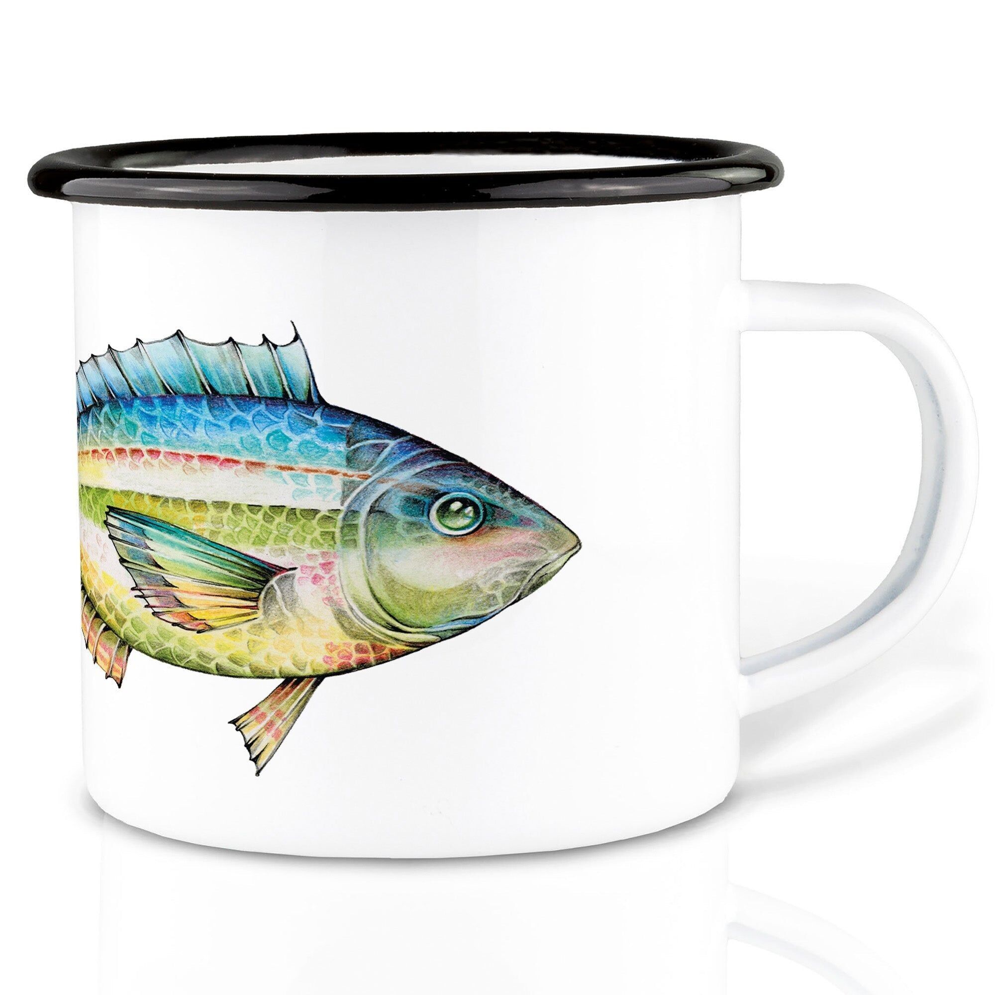Tasse en émail – Buntfisch 4 (apatite)