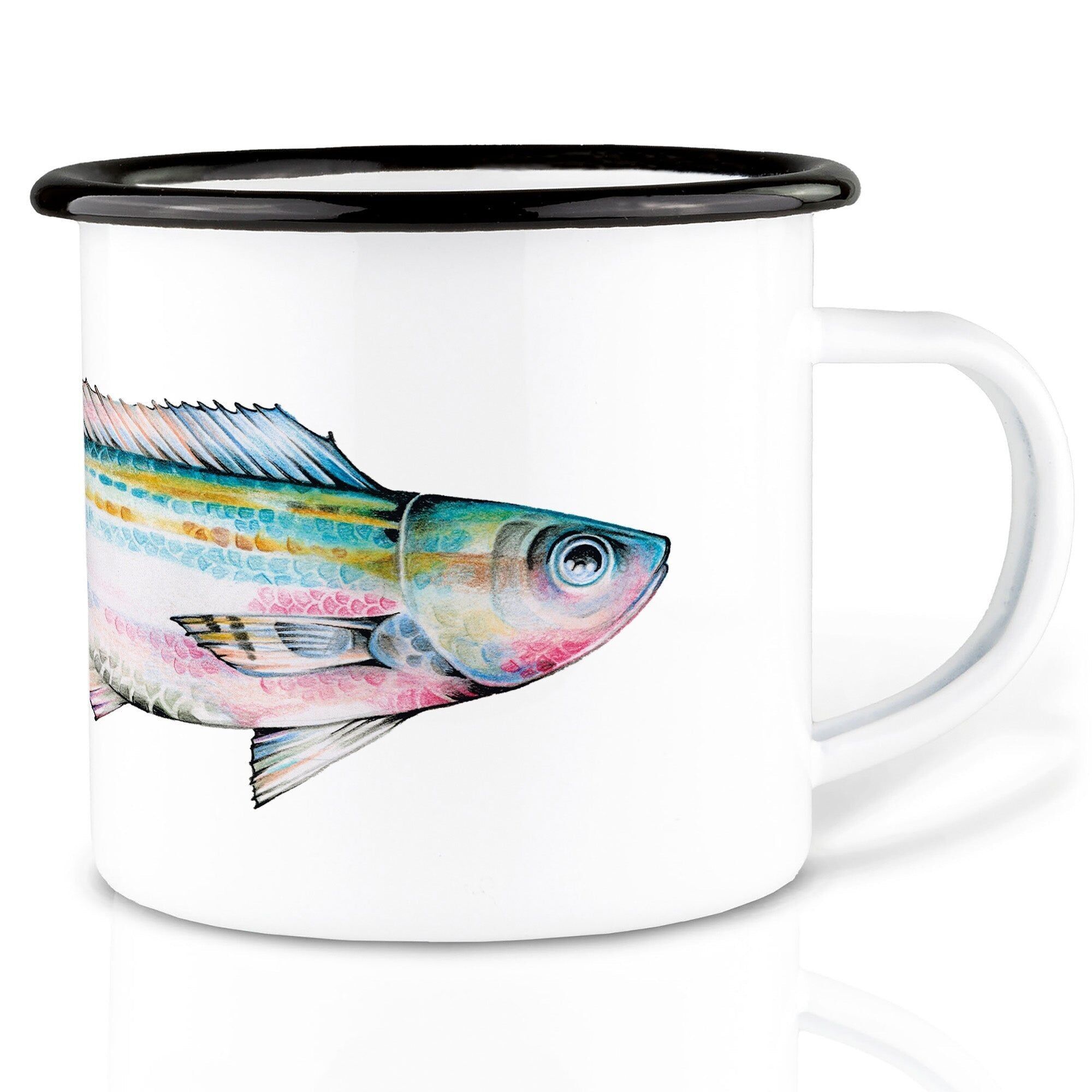 Tasse en émail – Buntfisch 3 (Opale)