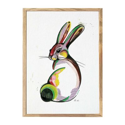 Tirage d'art - lapin coloré