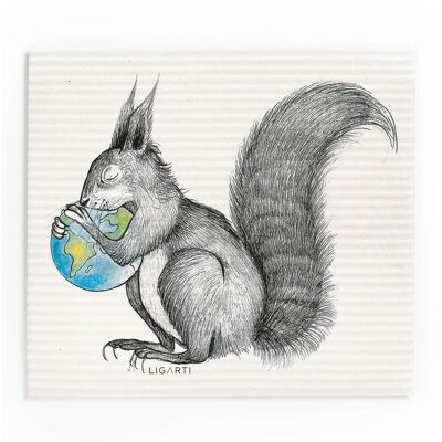 Panno spugna - Mondo Scoiattolo