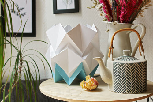 Lampe de table Origami Bicolore - S - Sky