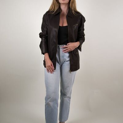 GIACCA VINTAGE IN ECOPELLE (8700)