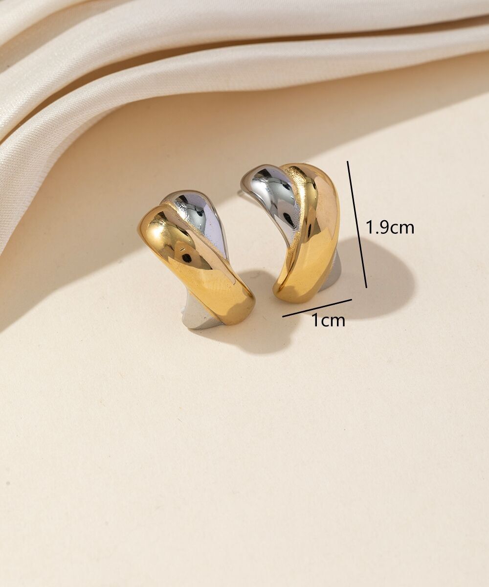 Orecchini a bottone in acciaio inossidabile 25BOA222