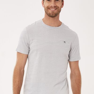 T-shirt made of organic cotton in jacquard structure