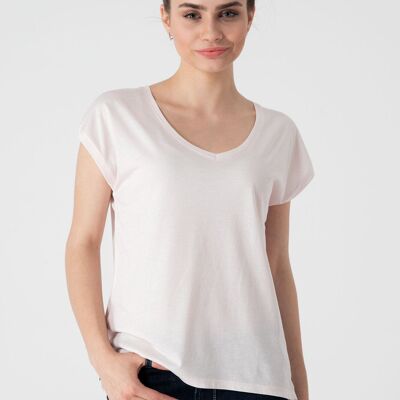 Camiseta confeccionada en TENCEL™ Lyocell y algodón orgánico con espalda más larga