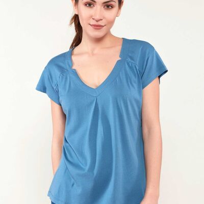 T-shirt en lyocell TENCEL™ et coton biologique avec dos plus long