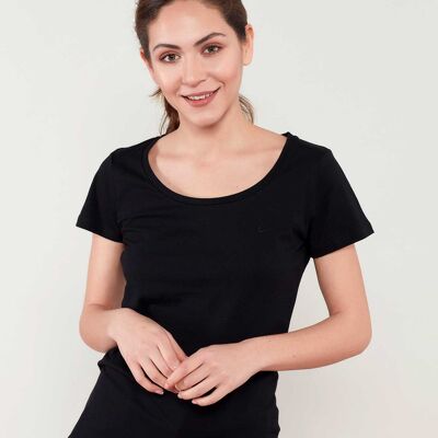 T-shirt basic a girocollo in cotone biologico