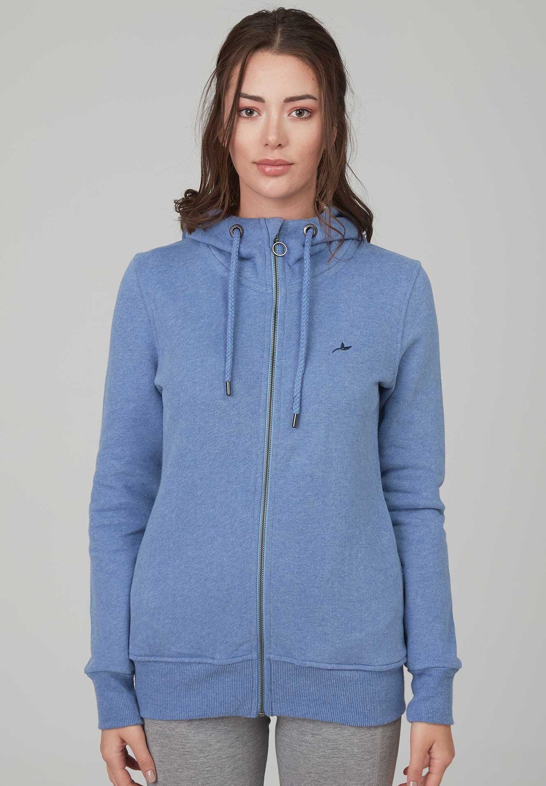 Felpa con cappuccio realizzata in cotone biologico melange