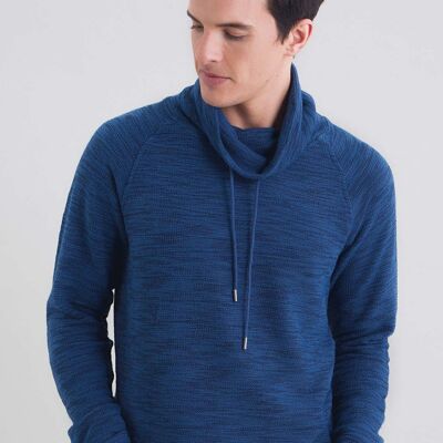Sweat-shirt à col châle en coton biologique