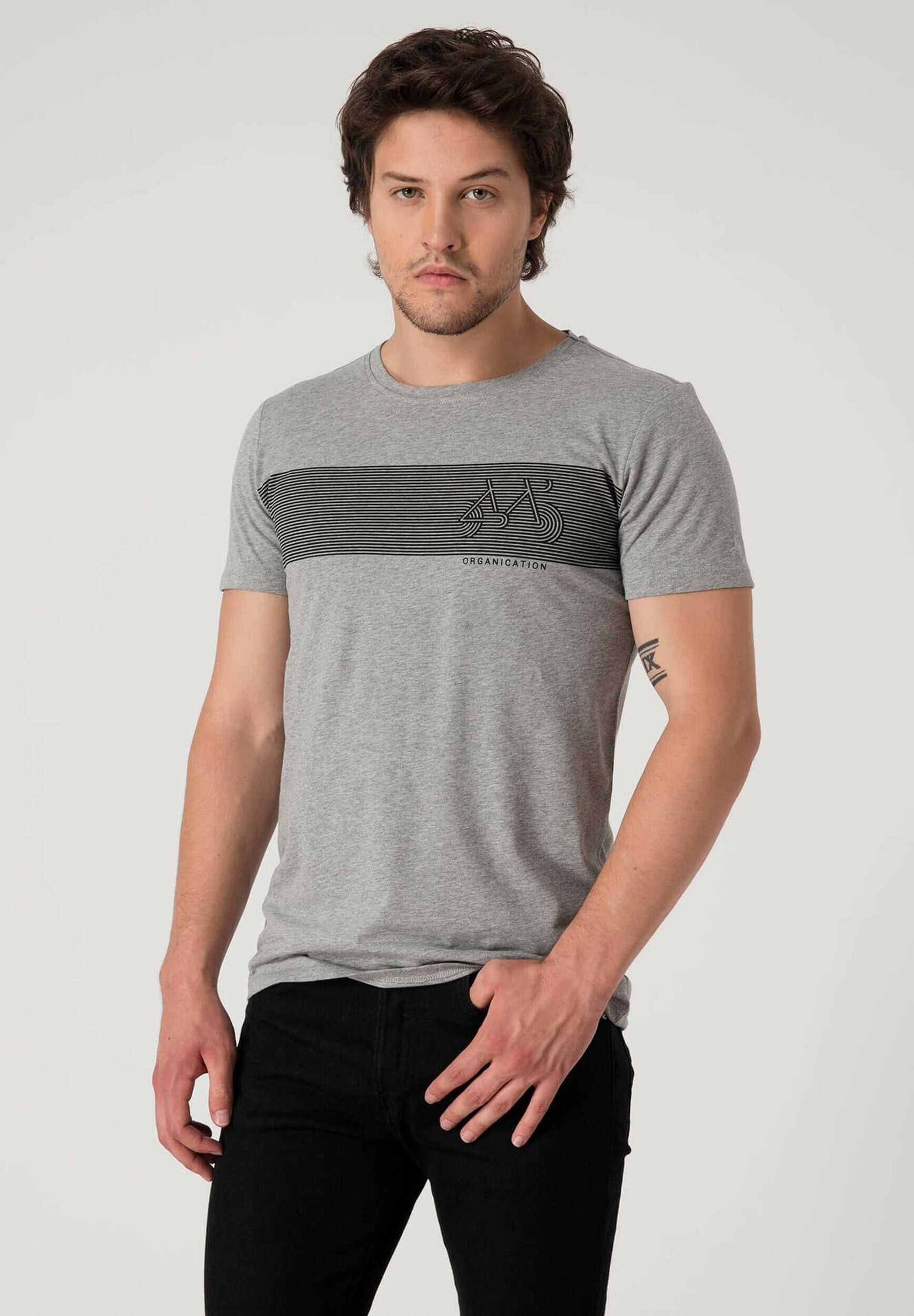 T-shirt con stampa bicicletta realizzata in cotone biologico