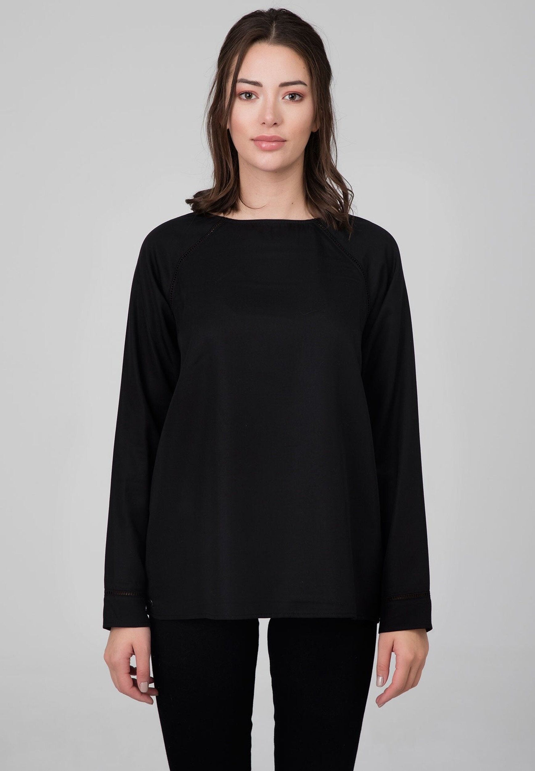 Camicia camicetta a maniche lunghe in TENCEL™ Lyocell