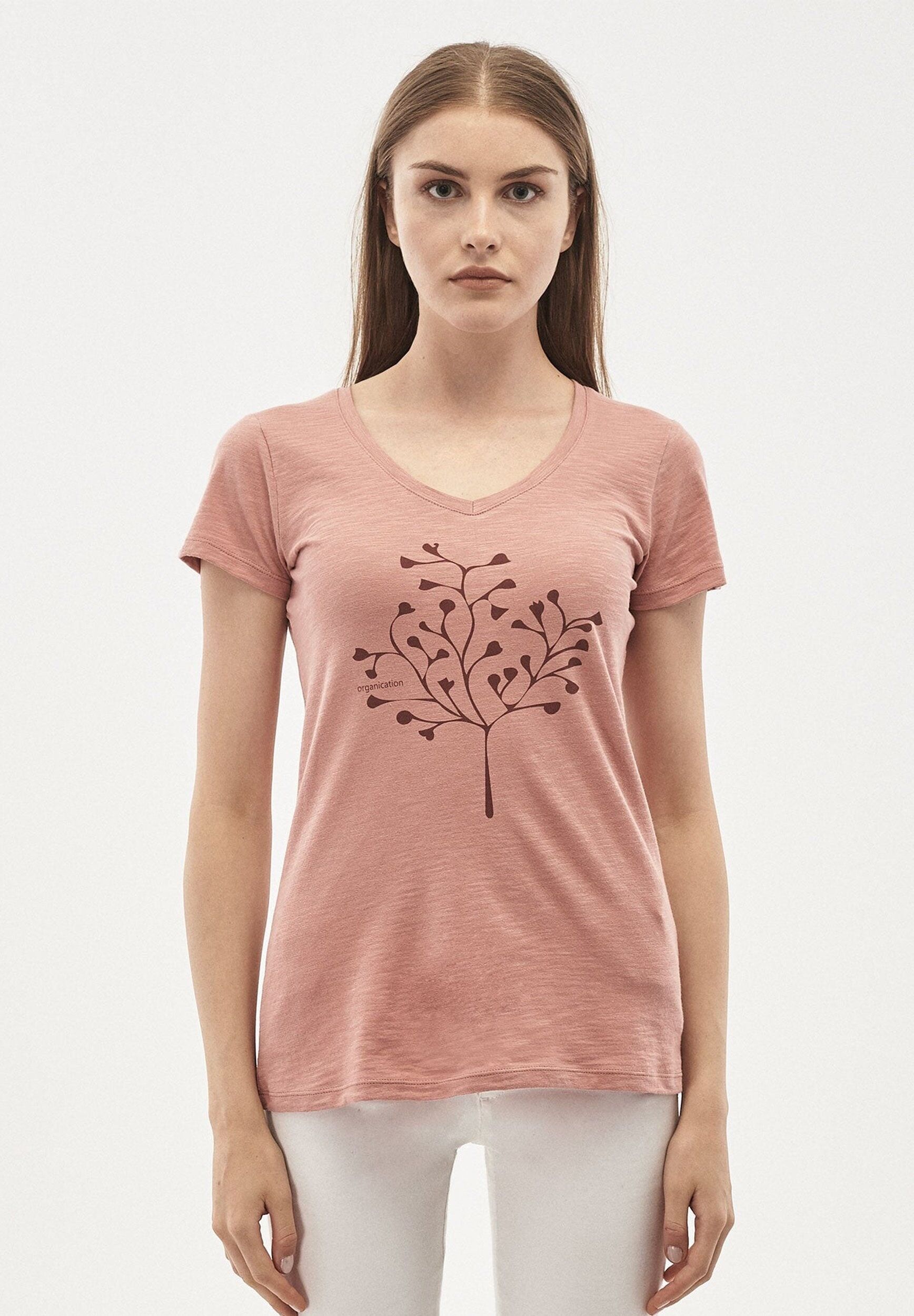 T-shirt in cotone biologico con motivo albero